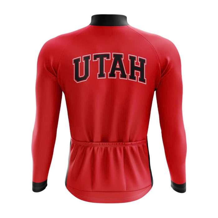 Utah University Long Sleeve Cycling Jersey - Image 2